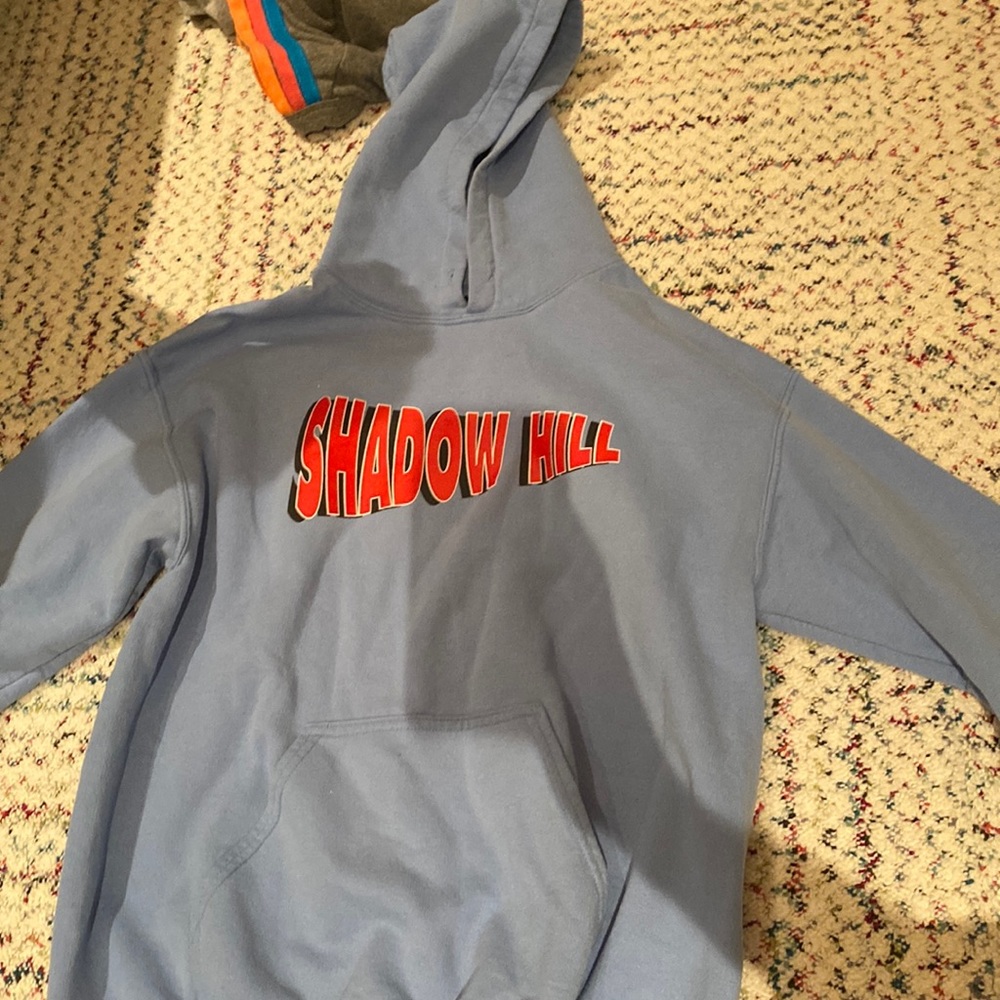 Carolina blue 3D sticker hoodie shadow hill